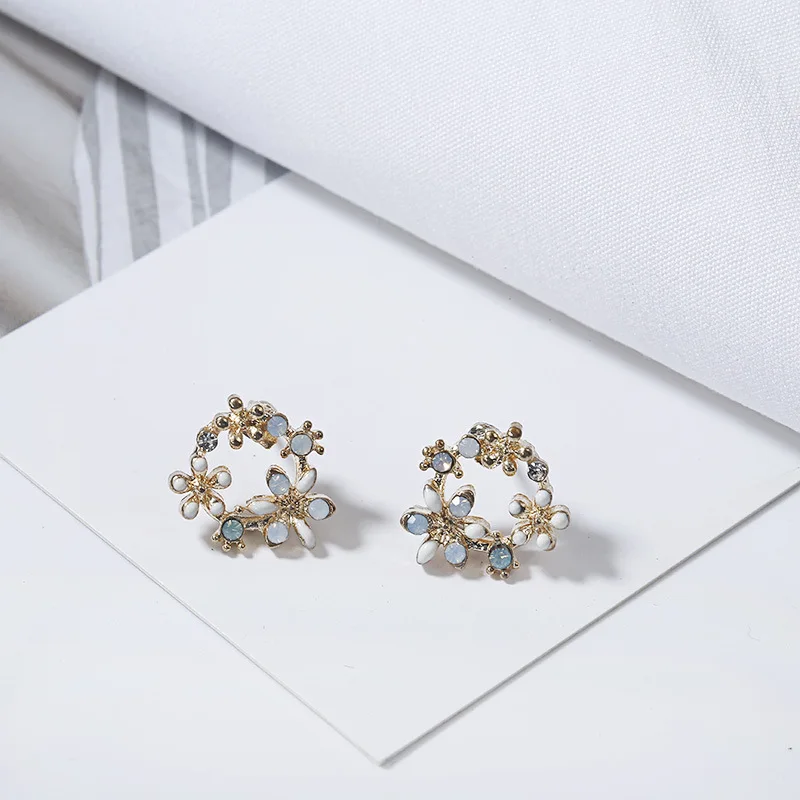 Earrings B JXXGS, женские корейские сережки-шпильки, стильные/крошечные/трендовые модные/милые цветочные серьги для женщин, женские серьги, подарок - Окраска металла: Earrings B
