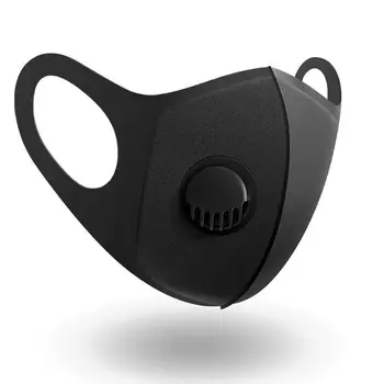 

Unisex Sponge Dustproof Pollution Half Face Mouth Mask With Breath Valve Wide Straps Washable Reusable Muffle Respirator