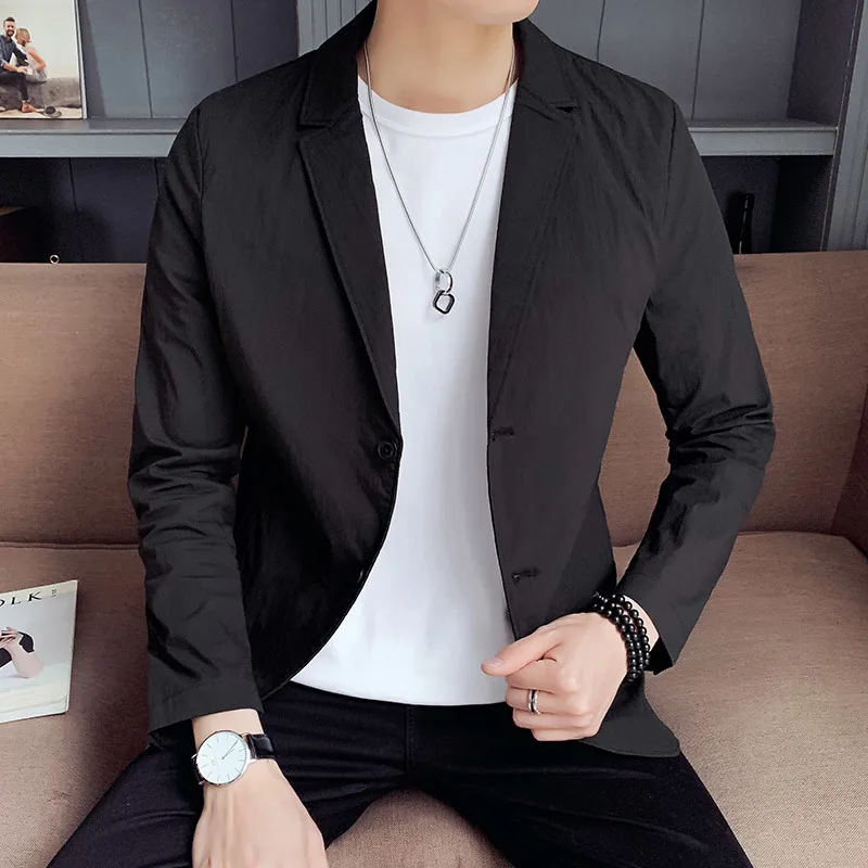 Sunscreen Man's Suit Male Leisure Time Suit Loose Coat G Thin Section Gown Self-cultivation Thin Ultrathin Clothes 9916 -p100 Sunscreen Man's Suit Male Leisure Time Suit Loose Coat G Thin Section Gown Self-cultivation Thin Ultrathin Clothes 9916 -p100