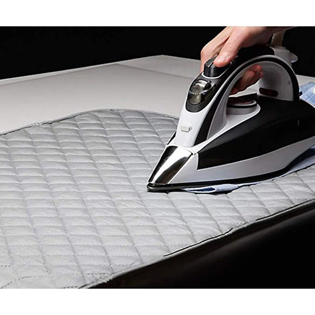 

1PC 48x85cm Pure Cotton Ironing Board Folding Pad Mat Protective Press Mesh Iron Heat-resistant Board Cover Blanket Non-magnetic