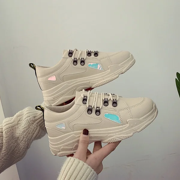 beige Лидер продаж; женская обувь; трендовые дышащие брендовые кроссовки для женщин; Новинка года; zapatillas mujer; трендовые женские кроссовки; светильник - Цвет: beige