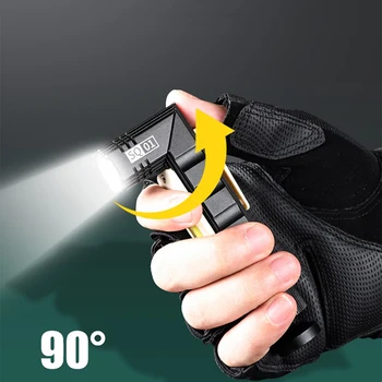

LED Flashlight Working Light USB Charge Build-In Battery Torch Car Repair Lamp Camping Hand Light With Magnet Clip M19