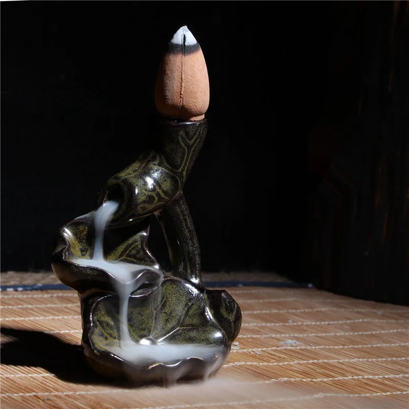 9 стилей креативный керамический держатель для благовоний портативная курильница с обратным потоком ароматический аромат благовония r горелка - Цвет: Lotus