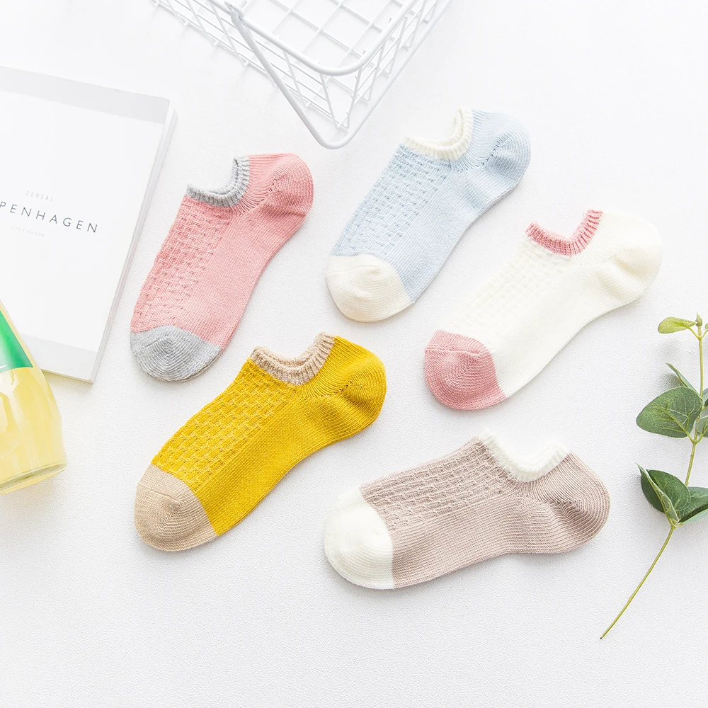 

Socks Women's Short Tube Spring And Summer Color-Blocking Stripes Casual And Comfortable Cotton Kawaii Sports Shallow Socks