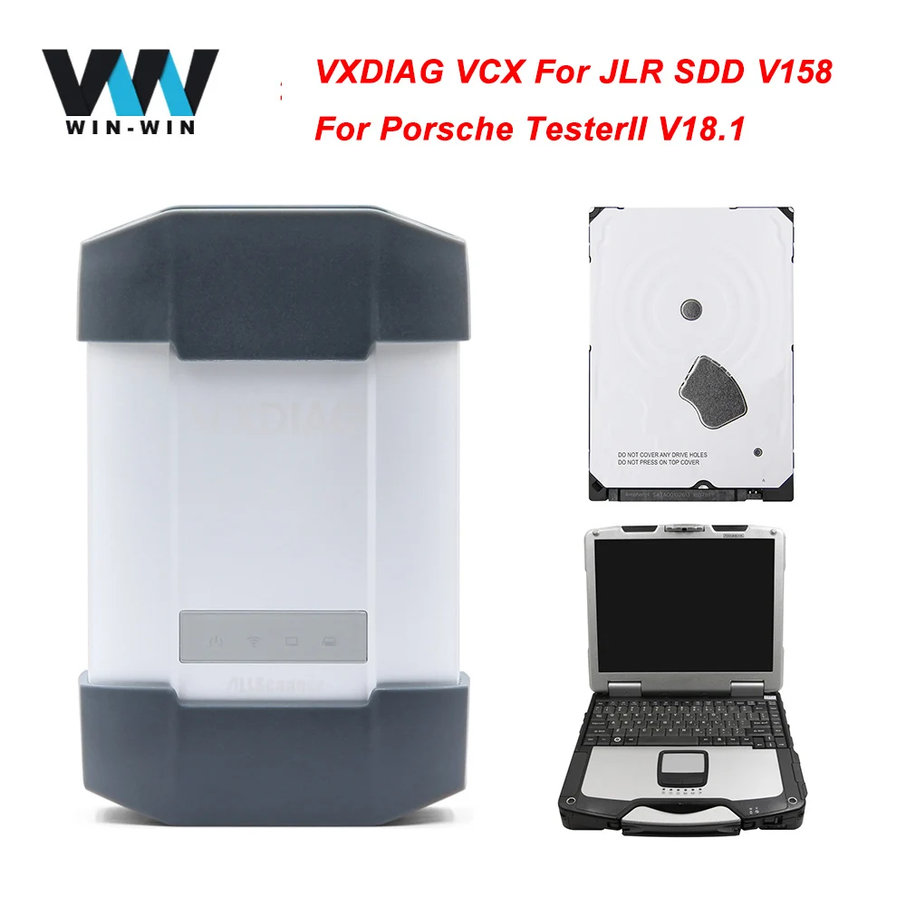 

VXDIAG VCX Plus For JLR SDD V158 For Porsche Tester II V18.1 ECU Programmer Tool OBD OBD2 WIFI Scanner Car Diagnostic Auto Tool