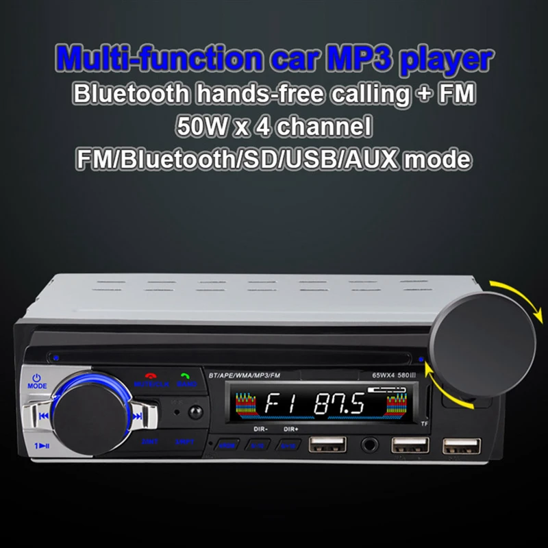 Универсальный автомобильный стерео радио Bluetooth In-dash головное устройство плеер FM MP3/USB/SD/AUX автомобильный аудио приемник