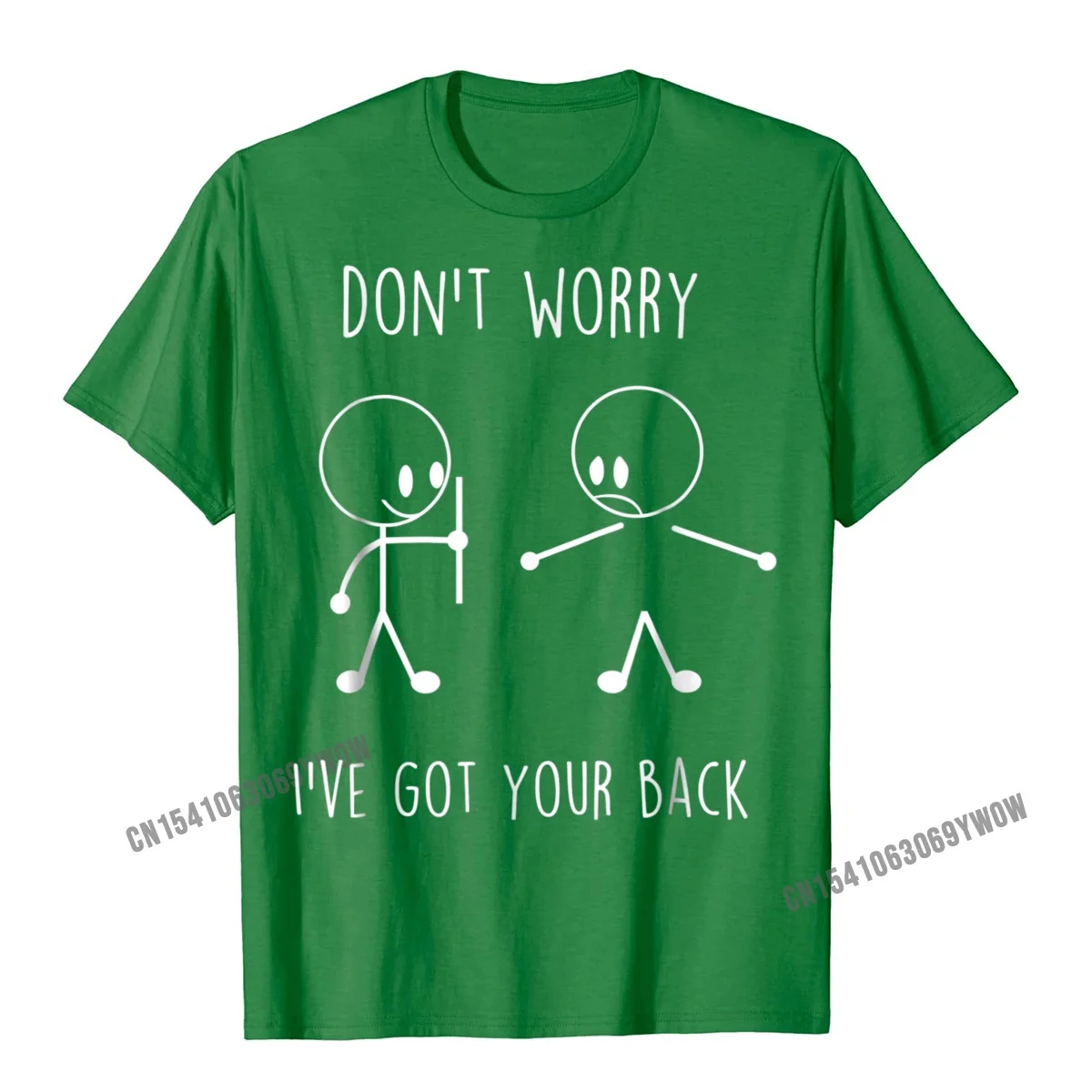  Funny Tops T Shirt Designer Short Sleeve Men's T-Shirt TpicOriginaltitle Funny Father Day Tops Shirts Round Collar Dont Worry Ive Got Your Back Funny Stick Figure Tshirt__1213 green