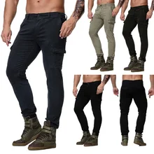 Осенние тактические гибкие брюки карго мужские военные карманы стрейч брюки мужские повседневные однотонные уличные брюки мужские большие размеры