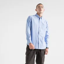 Business Men Long Sleeve Single Breasted Dress Shirts Slim Fit Cotton Breathable Comfortable Work Slim Fit Candy Solid Color