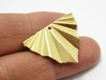 

Brass triangle charms 29x22mm Fan shaped Raw brass pendant R628