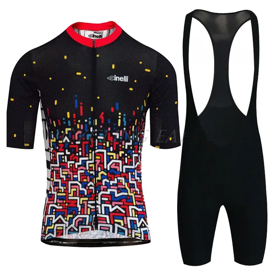 2020 CINELLI Cycling Clothes Set Short sleeve Jersey and bib shorts Kit Summer Men bike clothing MTB Ropa Ciclismo clothing
