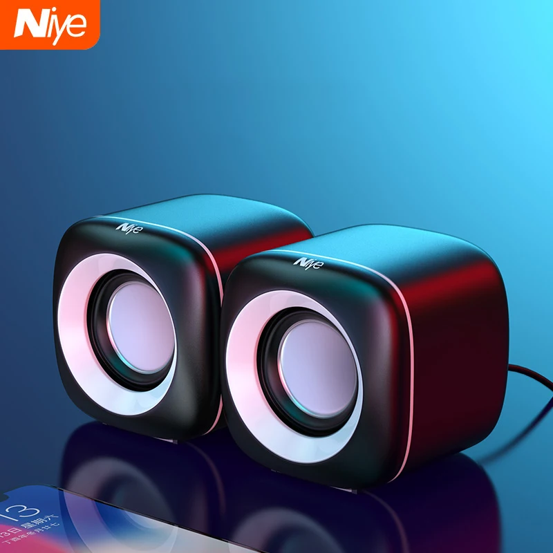 Проводные USB колонки для компьютера глубокие басы звуковая коробка динамик ПК