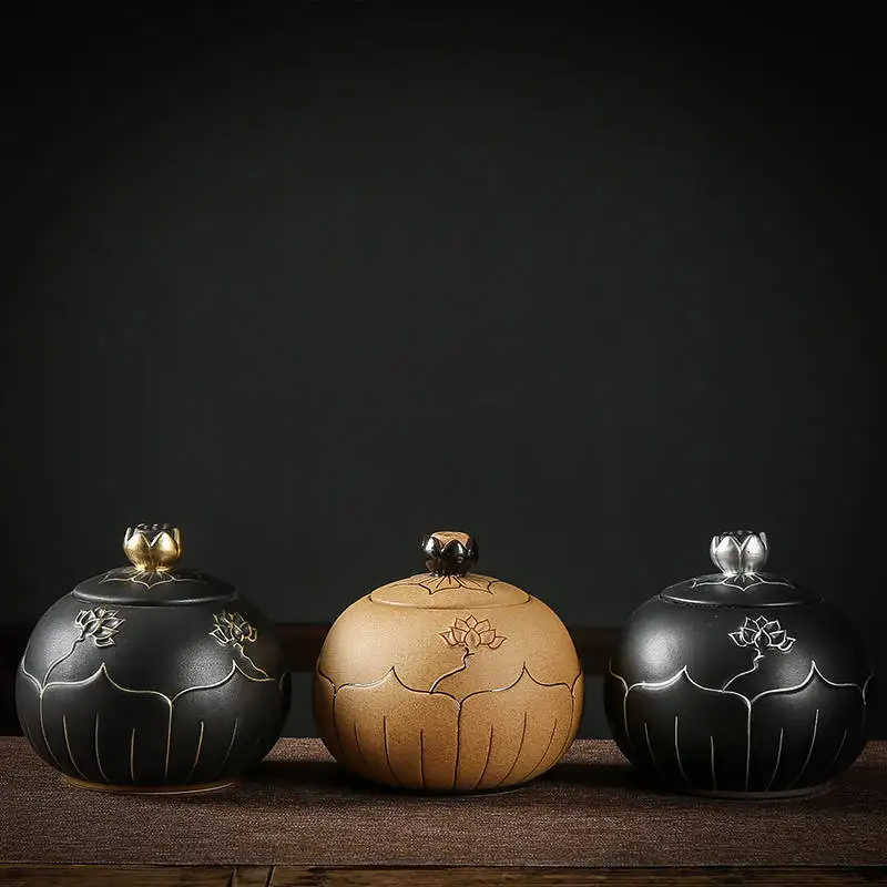 

Ceramic Tea Jar Home Tea Jar Gift Tea Box Moistureproof Cans Tea Storage Jar Medium Size Storage Cans Seal Cans With Cover Tank