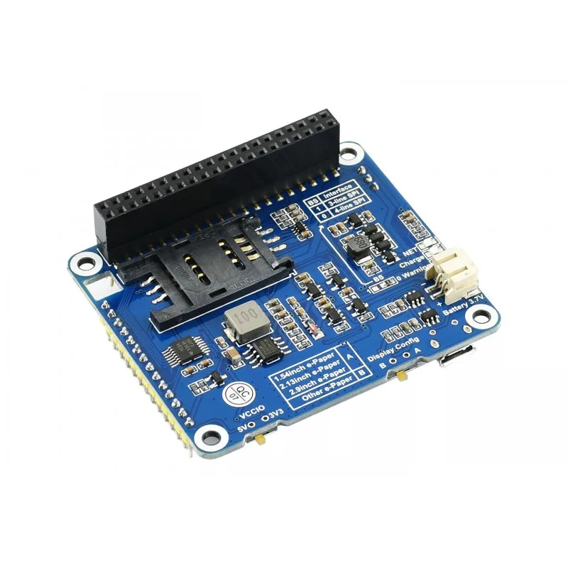 E-бумага IoT драйвер HAT для Raspberry Pi поддерживает NB-IoT/eMTC/GPRS
