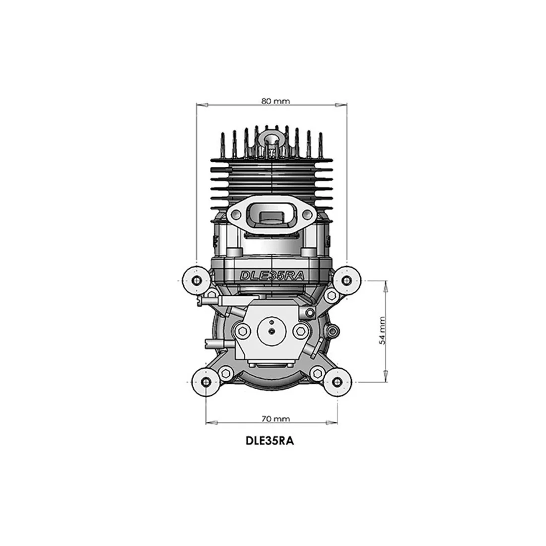 DLE35RA 35CC бензиновый двигатель одноцилиндровый двухтактный боковой выхлоп с воздушным охлаждением двигатель самолета для RC модели самолетов