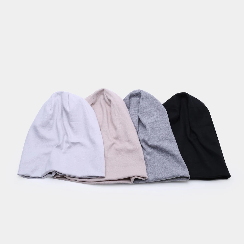 Осень/зима сплошной цвет унисекс для мужчин и женщин Skullies Beanies кепки вязаный хлопок ткань колпачки шляпа