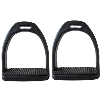 

Fashion-2PCS Horse Stirrup Horse Saddle Anti-Slip Thicken Horse Pedal Equestrian Safety Equipment Supplies Riding Equipment Blac