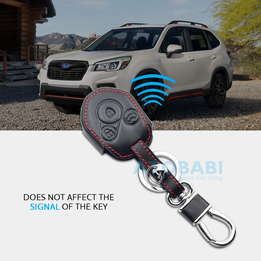 Кожаный чехол для ключей автомобиля для Subaru Forester Impreza Outback Legacy Tribeca B9 Tribeca Liberty Baja 3 кнопки дистанционного управления Fob оболочка Крышка