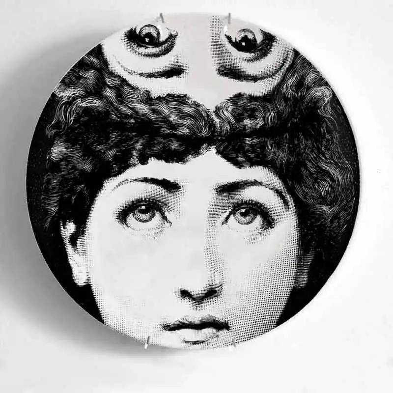 6/7/8 фут домашное украшение rosenthal Piero fornasetti блюдо Керамика пластина иллюстрации настенная подвесная панель аксессуары посуда Искусство ремесло - Цвет: 5