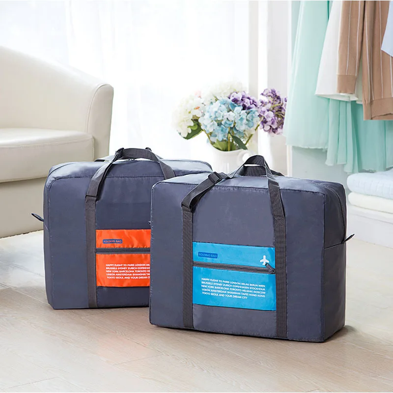 

New Waterproof Nylon Foldable Travel Bag Portable Large Duffle Bag Carry on Big Weekend Bags Women Quitte Bags Organizer Totes