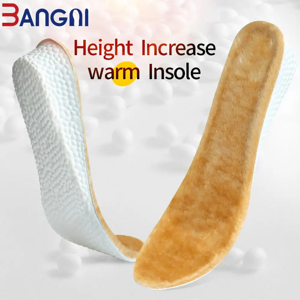 

3ANGN Wool Keep Warm height increase insole Boost for men women Free size Winter Warm Boots pad shoes insoles insert