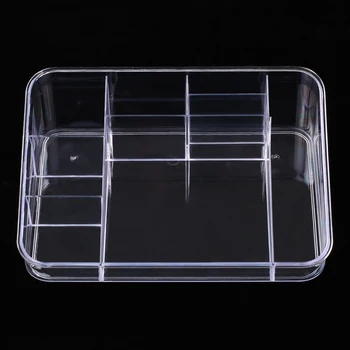 

Hot Clear Plastic Cosmetic Storage Box Makeup Palette Organizer Desktop Storage Holder For Cosmetics Organizer Storage Drawers