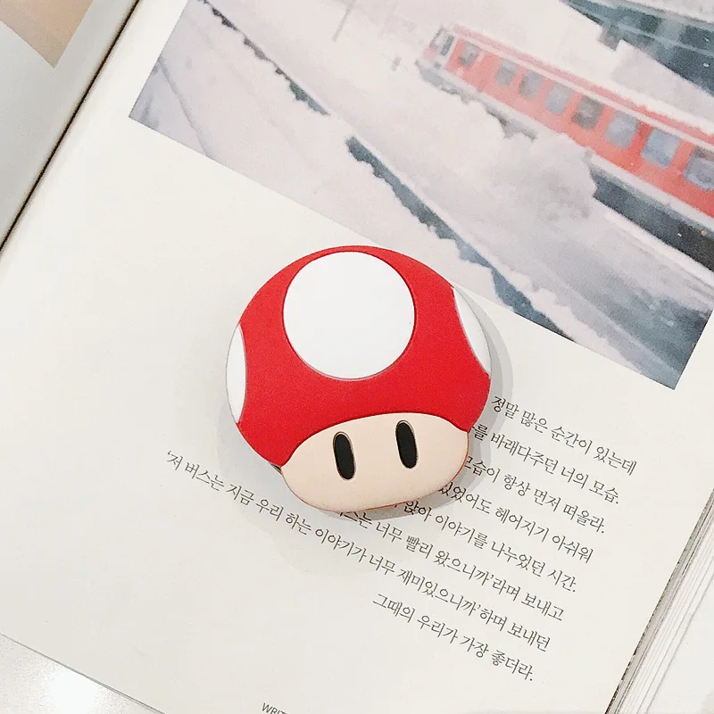 mushroom Милый силиконовый чехол-держатель для мобильного телефона с 3D рисунком для iphone x xs 11 pro max 5 5S 6 8 7 - Цвет: mushroom