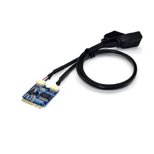 H1111Z M.2 к USB Riser Card M.2 NGFF ключ A-E к двойному порту USB2.0 плата расширения конвертер Кабель USB M.2 Riser USB кабель адаптер