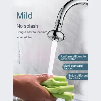 

360 Degree Kitchen Faucet adapter for Water Saving Tap Shower Filter Two Mode Flexible Faucet Nozzle for Kitchen Water Saving