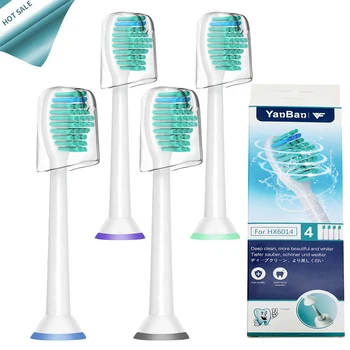 

4pcs/lot Replacement Toothbrush Heads with cap for HX6711 HX6730 HX6731 HX6732 HX6733 HX6431 HX6500 HX6511 HX6530 HX6711 HX6730