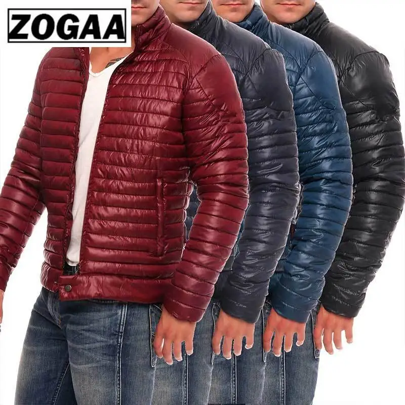 Мужская зимняя куртка ZOGAA повседневные парки толстая хлопковая стеганая на