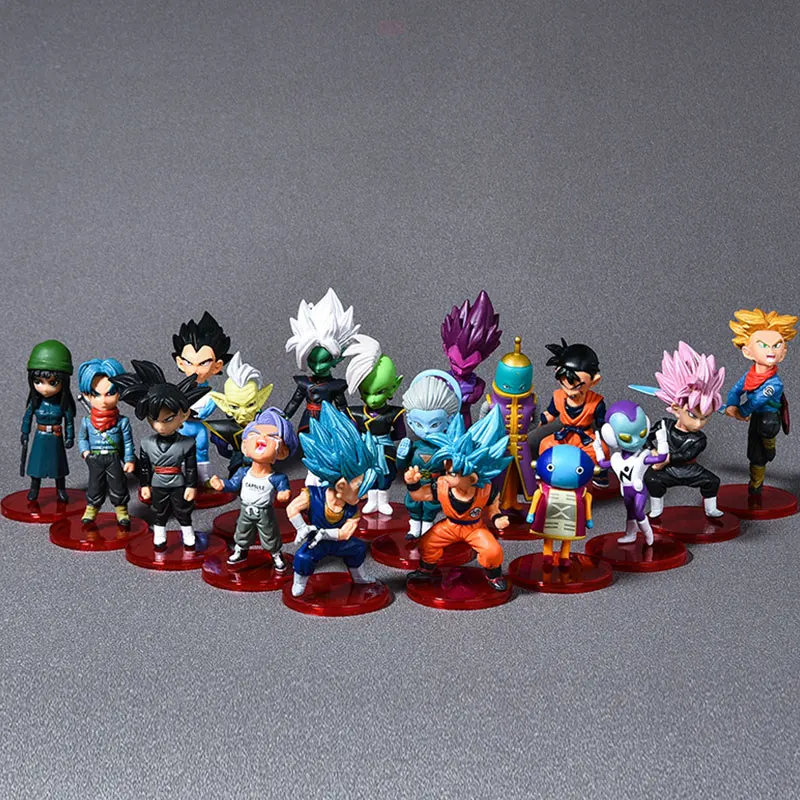 18 шт./лот Dragon Ball Супер Saiyan Goku Коллекционные фигурки Куклы домашний декор