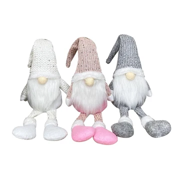 

Christmas Hanging Doll Decorations Plush Window Ornament Santa Big Nose Gifts Reusable Desktop Human-Shape Pendant Decoration