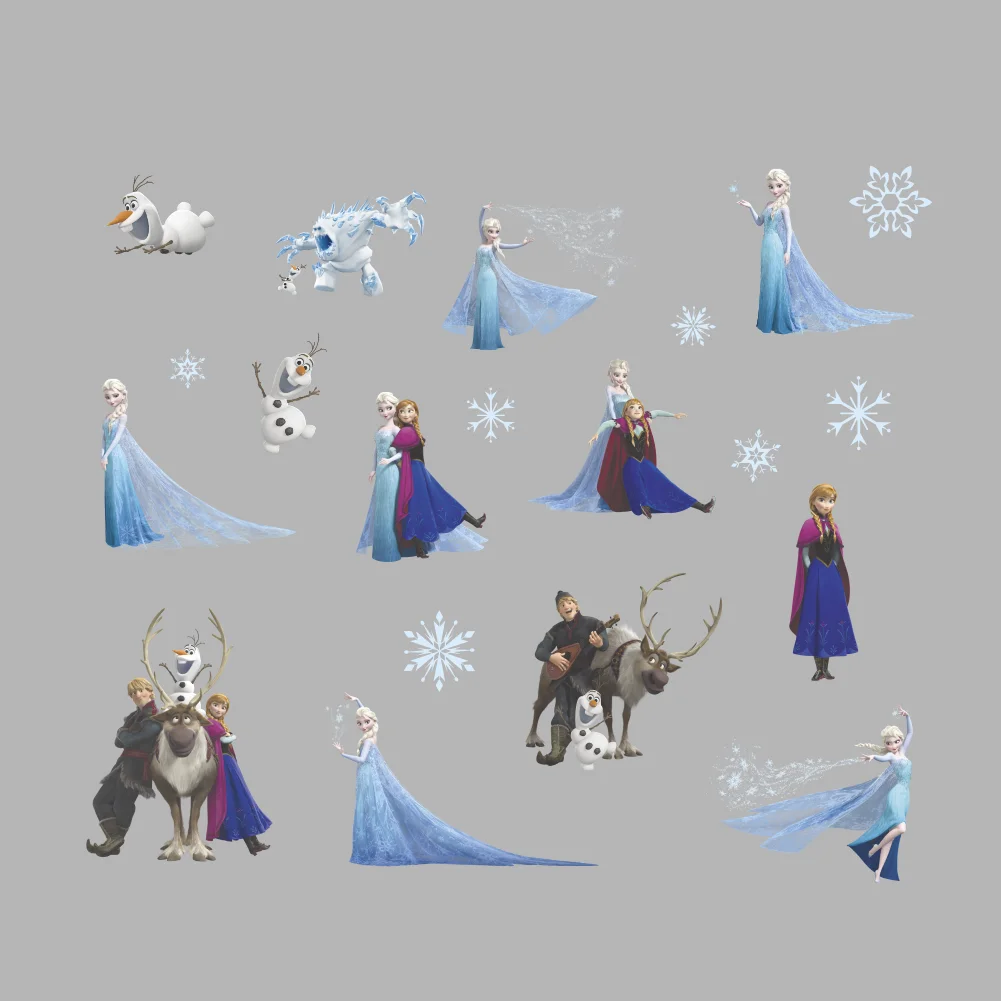 Disney Cartoon Frozen Elsa And Anna Waterproof for kids room Children Bedroom Decoration Pusheen wall door Sticker Pegatinas