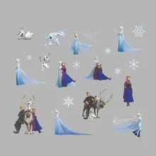 Best Price Disney Cartoon Frozen Elsa And Anna Waterproof for kids room Children Bedroom Decoration Pusheen wall door Sticker Pegatinas