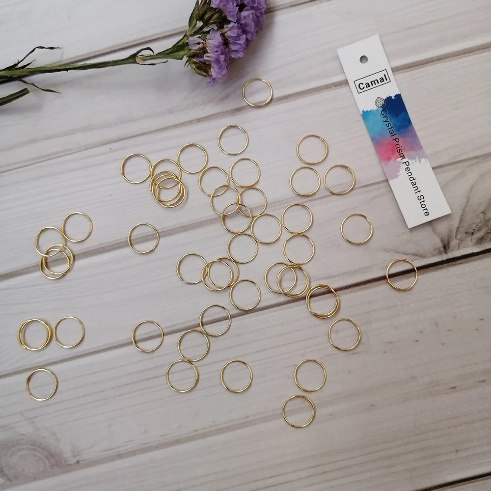 Metal Rings 100pcs 11mm For DIY Jewelry Making Connector Crystal Octagon Beads Chandelier Lamp Parts