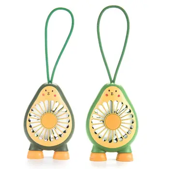 

Mini Portable Cooling Fan Cute Avocado Pattern Fan Air Cooler USB Rechargeable U1JE