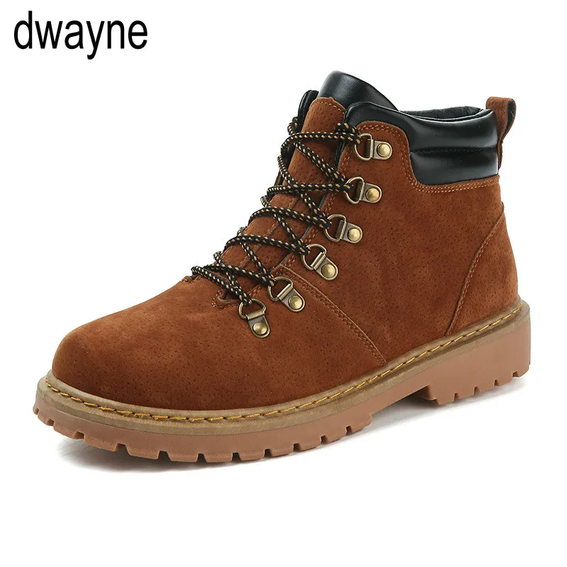 Мужские ботинки Martens кожаная зимняя теплая обувь мотоциклетные мужские