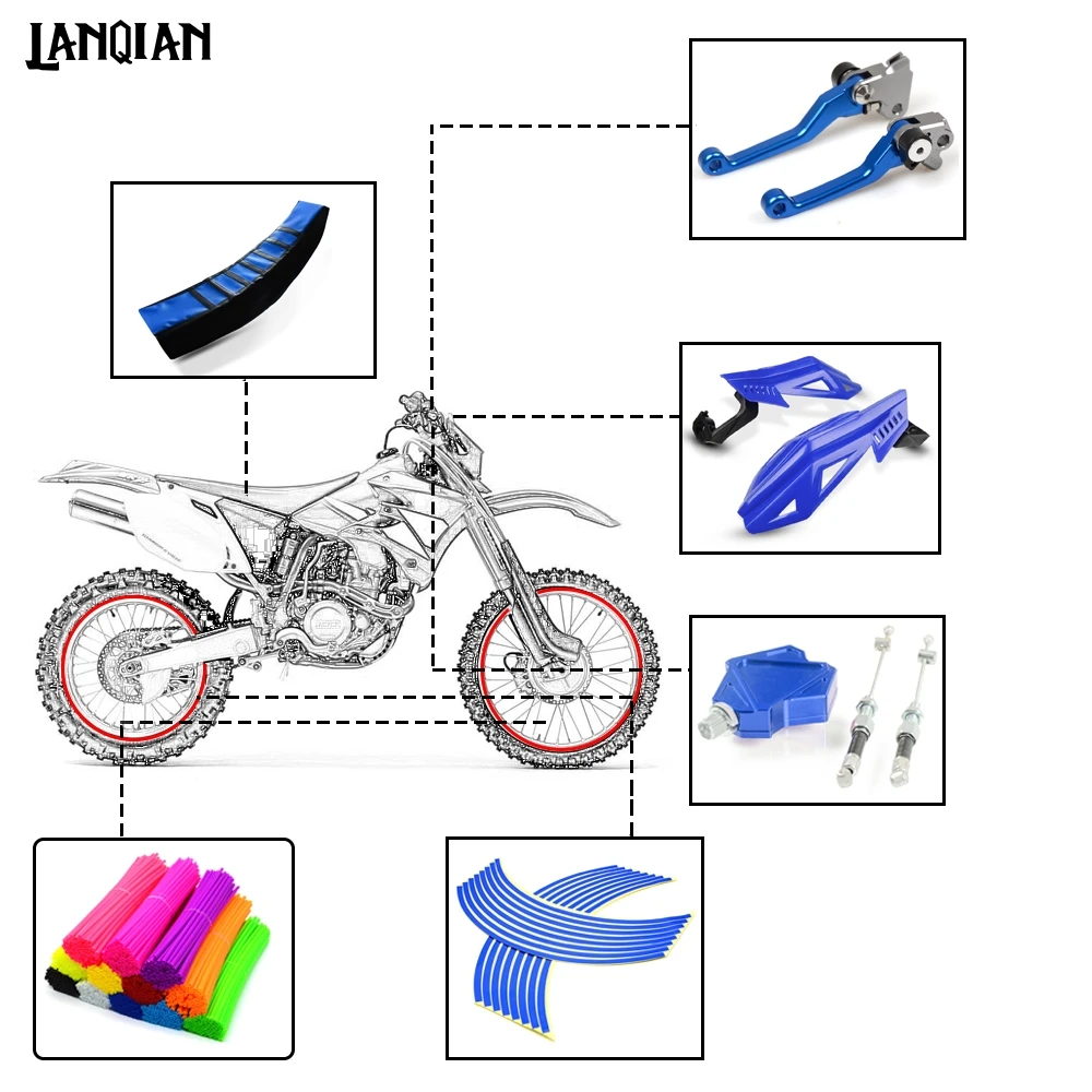 Аксессуары для мотоциклов рычаг сцепления руль Yamaha YZ WR TTR XT DT 80 85 125 230 250 426 450 600 F FX X