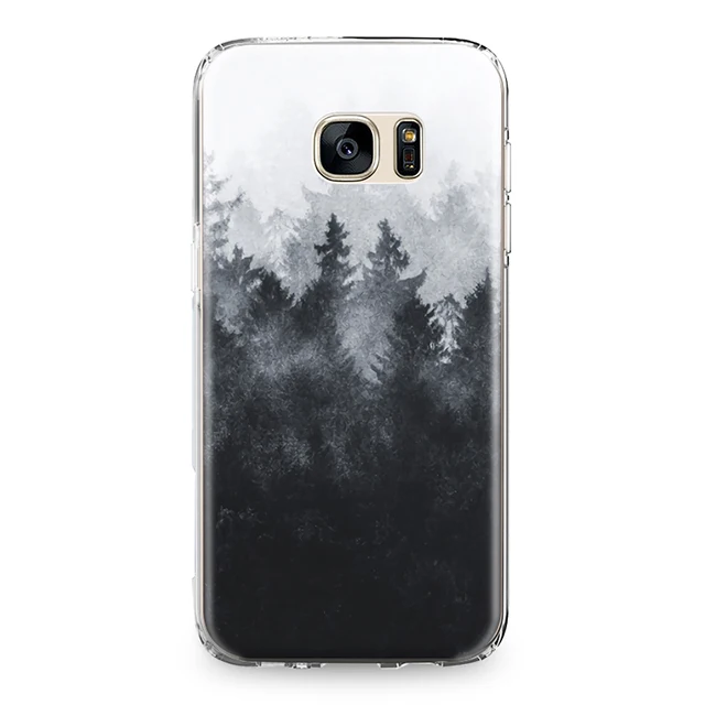 3127 Для samsung Galaxy S4 S5 S6 S7 край S8 S9 S10 плюс S10e Note 4 5 8 9 силиконовый чехол искусство лес чернила горный TPU Защитный чехол - Цвет: 3127