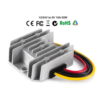 

1A 3A 5A 6A 8A Car LED Converter Type CE Certificated 12V to 5V 10A 24V to 5V 10A DC DC Converter Step Down 50W