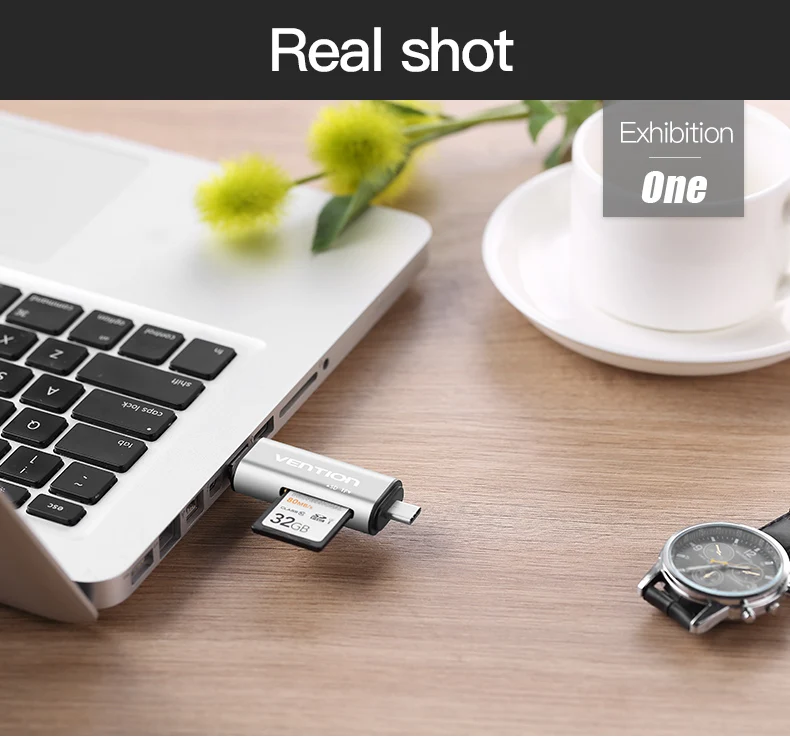 VENTION USB 2,0 3 в 1 Многофункциональный кард-ридер SD карта TF триплет OTG Смарт-кард-ридер Кабель-адаптер для Mac ПК ноутбука