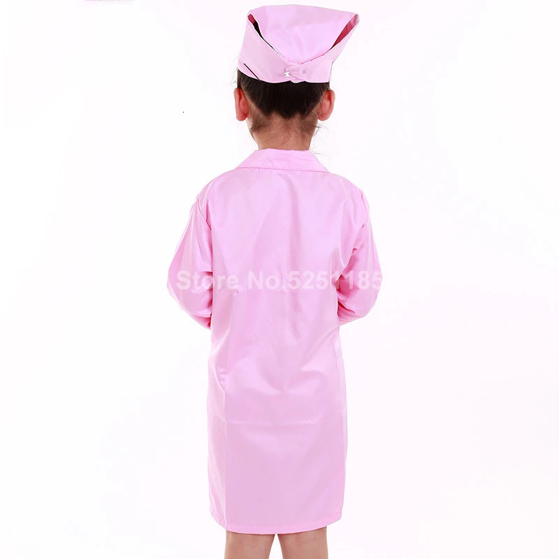 Детский костюм на Хэллоуин для врача для Медсестры Медицинский костюм для маленьких девочек и мальчиков, Детский день, больница, ветеринарные куртки шляпа, костюм для ролевых игр