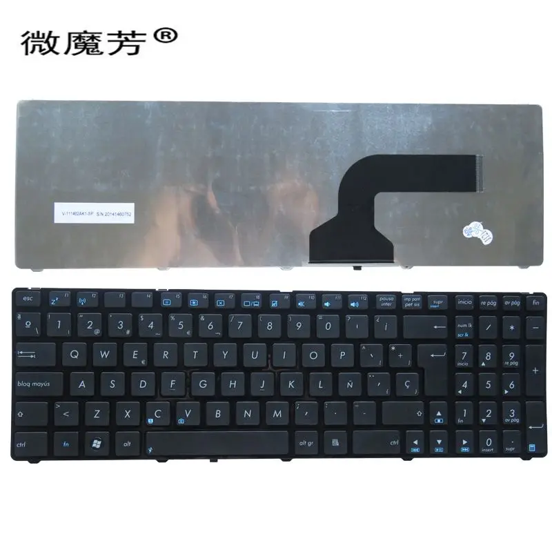 Новинка SP для ноутбука ASUS N50 N53SV K52 K52F K53SV A53 A52 U50 G51 N51 N52 N53 G73 клавиатура испанская