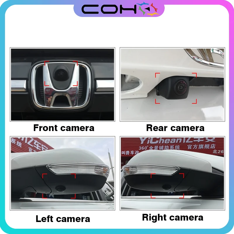 Super 3D Panoramic Camera 360 Degree SUV Car Bird Eye Surround View Parking Monitor DVR System AHD VGA HDMI Output Support WDR