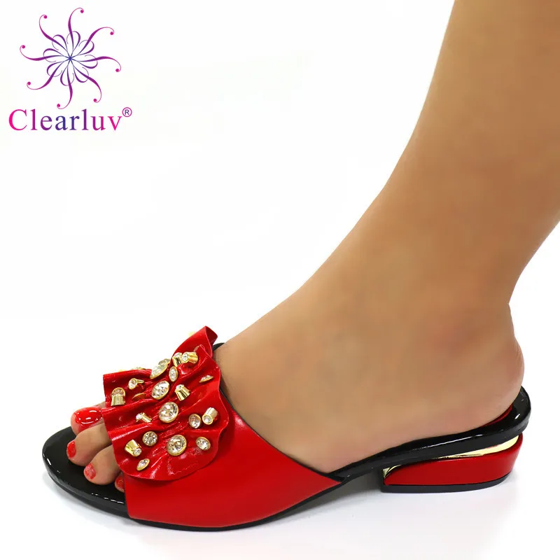 Slipper Party-Pump Ladies Shoes Italian Wedding Nigerian High-Heels Latest-Design Summer