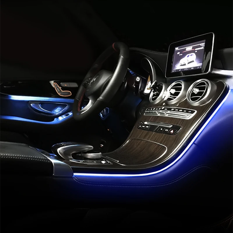 64 цвета светодиодный светильник для Mercedes Benz C class w205 X253 C200L, светильник для автомобиля w205 X253 с подсветкой