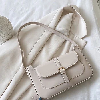 

Shoulder Bag Purses For Women 2020 Trend High Quality Brand Designer Baguette Bag Lady's Leather Bag Vintage Female Handbag