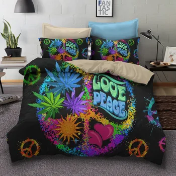 

BEST.WENSD Black king size bed set Flower duvet cover Jacquard bed comforter Double dekbedovertrek 200/200 beddings and bed sets