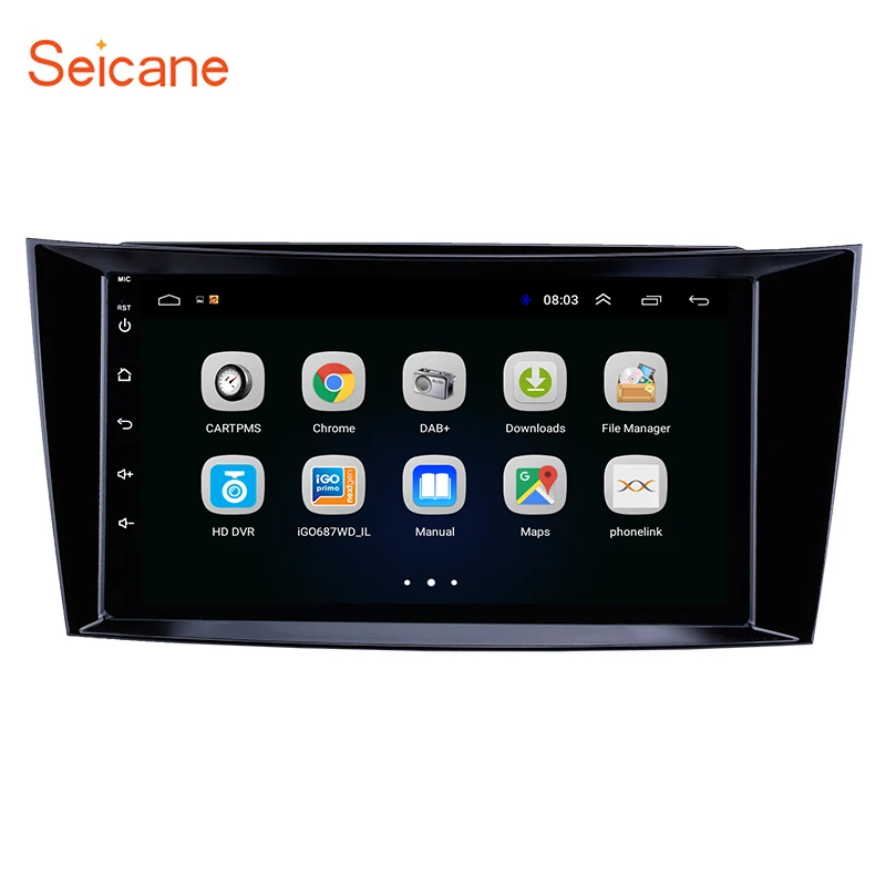 Seicane Android 81 coche GPS estéreo unidad reproductor para 2001 2002 2003-2010 Mercedes Benz Clas